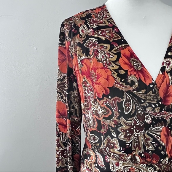 ATSU Anthropologie NWT Ruched Faux Wrap Dress Sz 14 - Picture 5 of 15